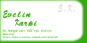 evelin karpi business card